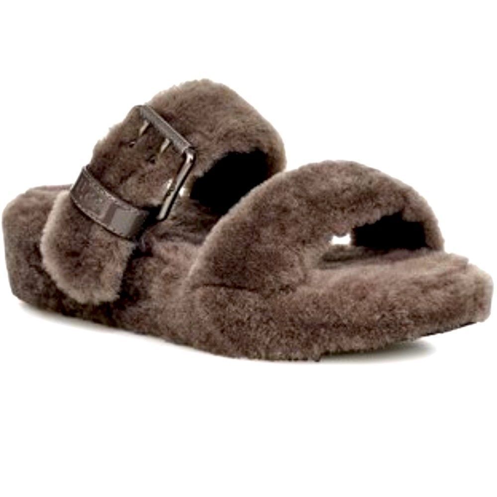 Ugg Charcoal Fuzz Yeah Slipper - Women